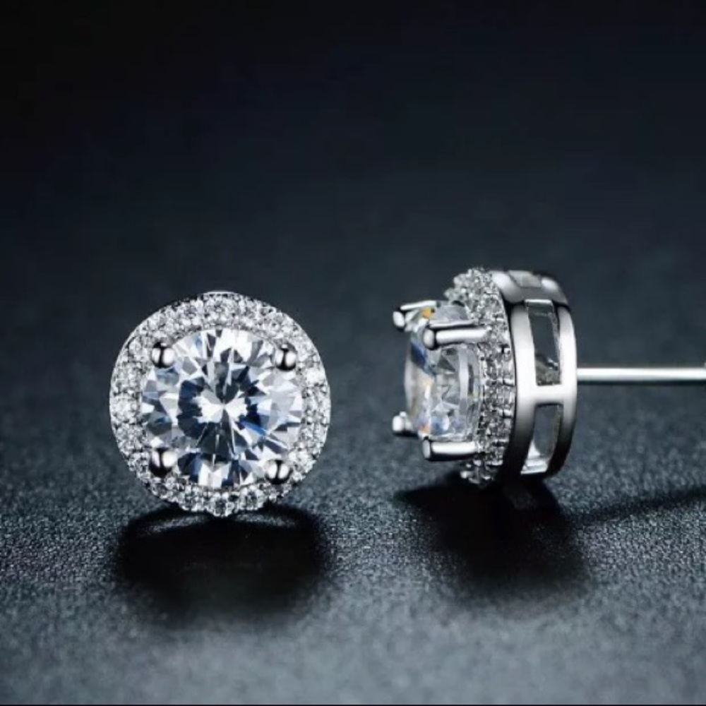 New classic shiny round earrings - Picture 2 of 6